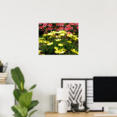 Poster Fleurs roses et jaunes (Bureau à domicile)
