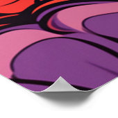 Poster Fleurs roses et violettes (Coin)