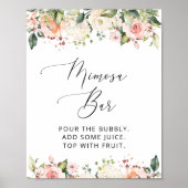 Poster Fleurs roses, Fleurs blanches, Bohème, Bar à Mimos (Devant)