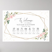Poster Fleurs roses, Fleurs blanches, Chronologie Mariage (Devant)