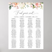 Poster Fleurs roses, Fleurs blanches, Plan de table de ma (Devant)