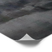 Poster Fleurs roses harmoniques Feuilles noirs Abstraits (Coin)