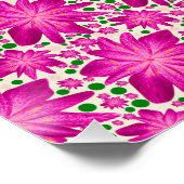 Poster Fleurs roses personnalisées et sur mesure (Coin)