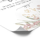 Poster Fleurs roses poussiéreuses | Barre de démarrage (Coin)