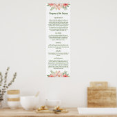 Poster Fleurs roses Prières du Rosaire chrétien (Cuisine)