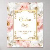 Poster Fleurs roses rustiques poussiéreuses avec accents (Devant)
