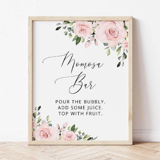 Poster Fleurs Rouges, Fleurs Roses, Boho, Bar Momosa