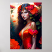 Poster Fleurs rouges Imaginaires (Devant)