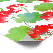 Poster Fleurs rouges (Pelargonium) (Coin)