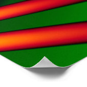 Poster Fleurs rouges tropicales (Coin)