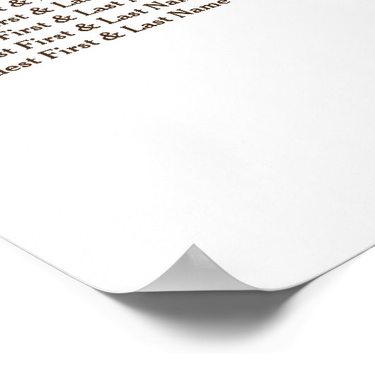 Poster Fleurs Rougies Pampas Mariage en herbe Carte de si (Coin)