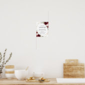 Poster Fleurs Rustiques Bourguignon Rouge Clair En Souven (Cuisine)