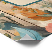 Poster Fleurs rustiques colorées personnalisables (Coin)