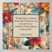 Poster Fleurs rustiques colorées personnalisables (Devant)