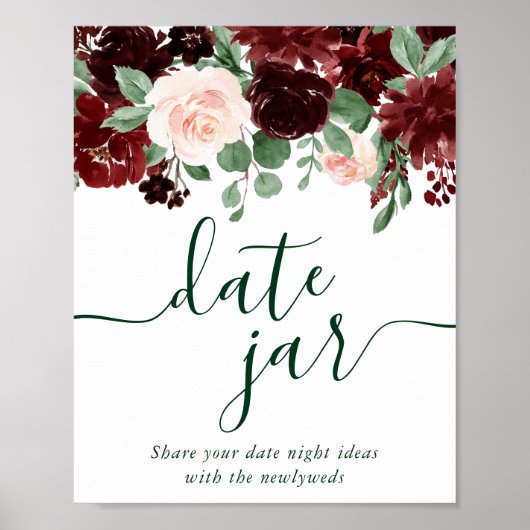Poster Fleurs Rustiques | Pot de Nuit de Date en Terracot (Devant)