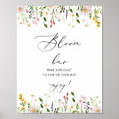 Poster Fleurs sauvages bar. Bar floral (Devant)