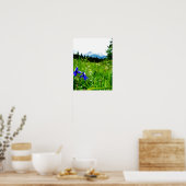 Poster Fleurs sauvages bleus par Mountain Peaks (Cuisine)