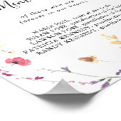 Poster Fleurs Sauvages Colorées Classiques En Souvenir  (Coin)