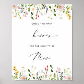 Poster Fleurs sauvages combien de baisers jeu de douche d (Devant)