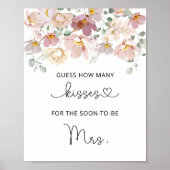 Poster Fleurs sauvages combien de baisers nuptiale douche (Devant)