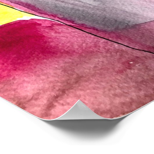 Poster Fleurs sauvages dans le vase art abstrait (Coin)