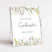 Poster Fleurs sauvages d'aquarelle devinent combien de bo