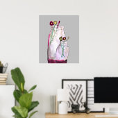 Poster Fleurs sauvages d'aquarelle Whimsical en vase (Bureau à domicile)