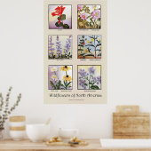 Poster Fleurs sauvages de l'Amérique du Nord [B] (Cuisine)