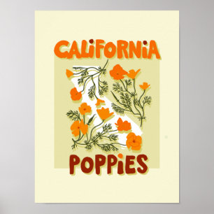 Poster Fleurs sauvages de l'État de Californie