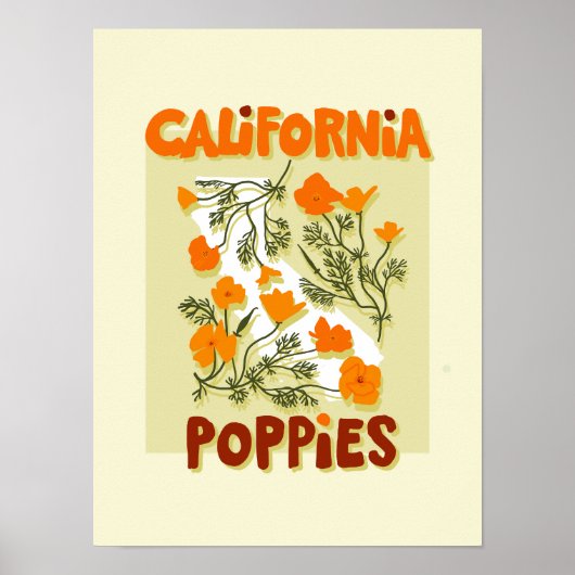 Poster Fleurs sauvages de l'État de Californie (Devant)
