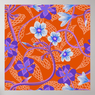 Poster Fleurs sauvages décoratifs fleuris. Bac à fleurs d