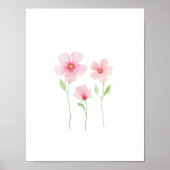 Poster Fleurs sauvages délicates à l'aquarelle (Devant)