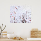 Poster Fleurs sauvages d'hiver Abstraits modernes en neig (Cuisine)