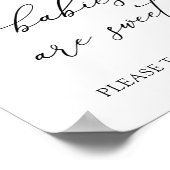 Poster Fleurs sauvages et abeilles Bébés sont doux signe  (Coin)