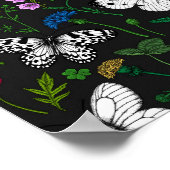 Poster Fleurs sauvages et papillons 2 (Coin)
