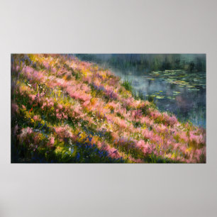 Poster *~* Fleurs sauvages éthérées Art Pond Lily Pads TV
