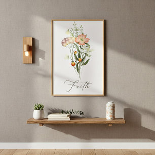 Poster Fleurs sauvages foi