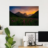 Poster Fleurs sauvages glaciers (Bureau à domicile)