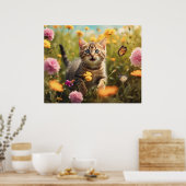 Poster *~* Fleurs sauvages Kitty 5:4 Sky Kitten Cat AP68 (Cuisine)