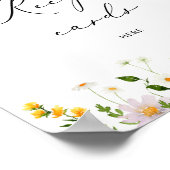 Poster Fleurs sauvages laissez votre carte de recette ici (Coin)