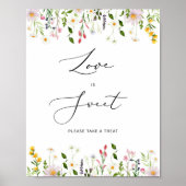 Poster Fleurs sauvages L'amour est doux, prenez une frian (Devant)