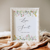 Poster Fleurs sauvages L'amour est doux, prenez une frian