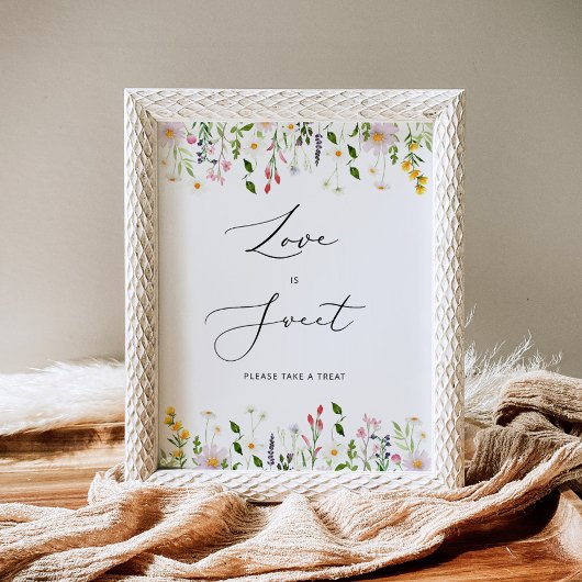 Poster Fleurs sauvages L'amour est doux, prenez une frian