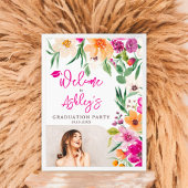 Poster Fleurs sauvages lumineuses photo graduation bienve