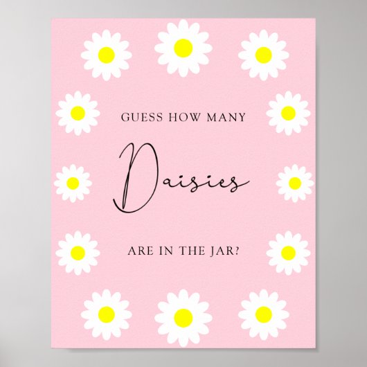 Poster Fleurs sauvages Marguerite - Devinez combien de ma (Devant)