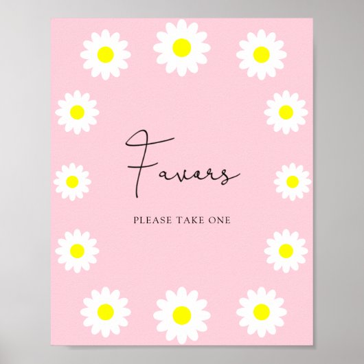 Poster Fleurs sauvages Marguerites - Faveurs (Devant)