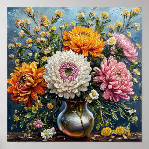 Poster Fleurs sauvages Nature morte Fleurs champêtres rus