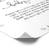 Poster Fleurs sauvages ne disent pas baby shower jeu Post (Coin)