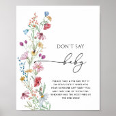 Poster Fleurs sauvages ne disent pas bébé (Devant)