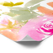 Poster Fleurs sauvages orange jardin accueillent la remis (Coin)